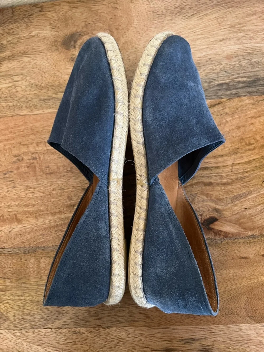 Miz Mooz Celestine Espadrille Flats Sz 40 Blue Suede Leather Shoes